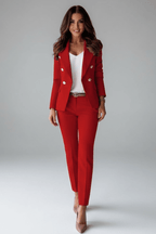 Elegant Tailored Suit Set for Women – Women's Trouser Suit, Blazer & Trousers for Work & Events, 10 Colours – Sophia Laurent - Nalani - Fashion Clothing and Decor