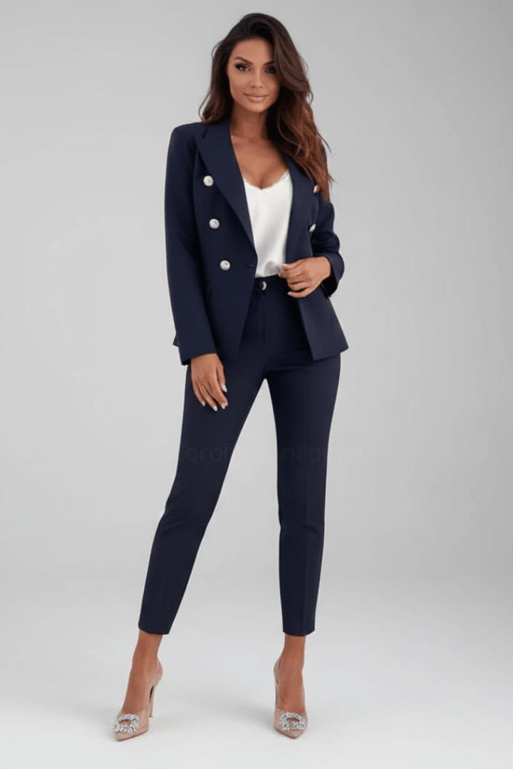 Elegant Tailored Suit Set for Women – Women's Trouser Suit, Blazer & Trousers for Work & Events, 10 Colours – Sophia Laurent - Nalani - Fashion Clothing and Decor
