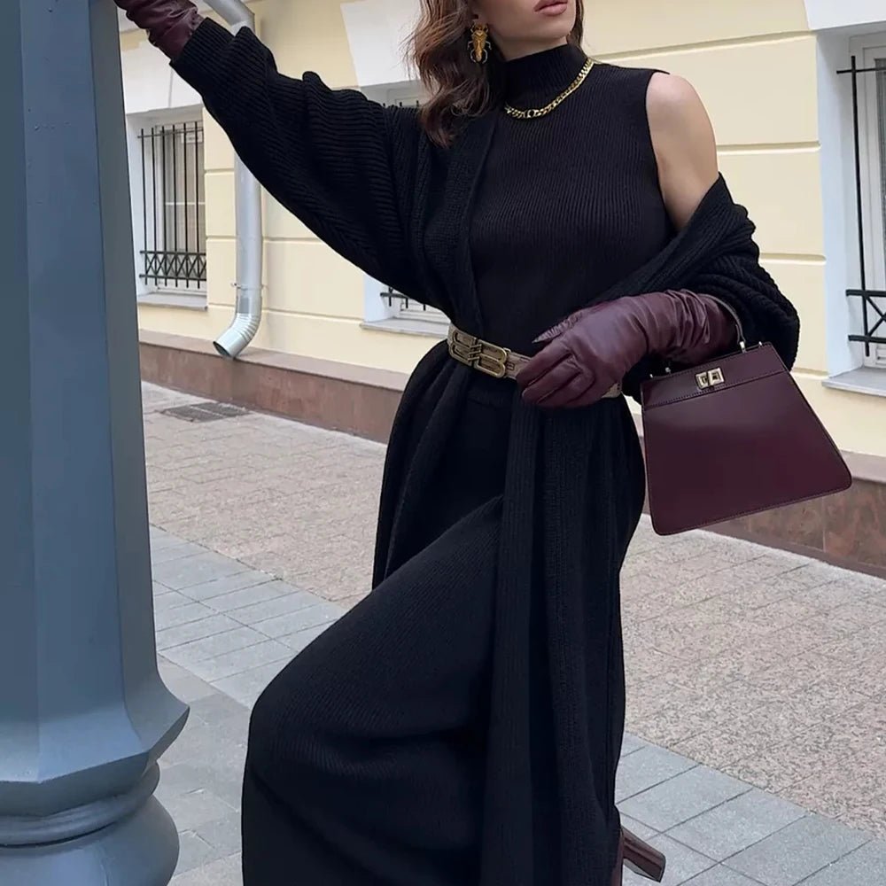 Elegant Two Piece Knit Skirt Set For Women Office - Nalani - UK and AUS Fashion Clothing and Decor