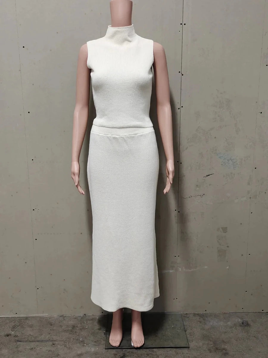 Elegant Two Piece Knit Skirt Set For Women Office - Nalani - UK and AUS Fashion Clothing and Decor