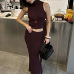 Elegant Two Piece Knit Skirt Set For Women Office - Nalani - UK and AUS Fashion Clothing and Decor