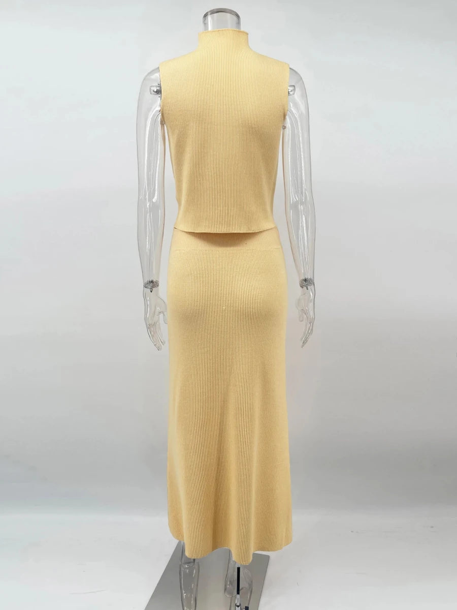 Elegant Two Piece Knit Skirt Set For Women Office - Nalani - UK and AUS Fashion Clothing and Decor