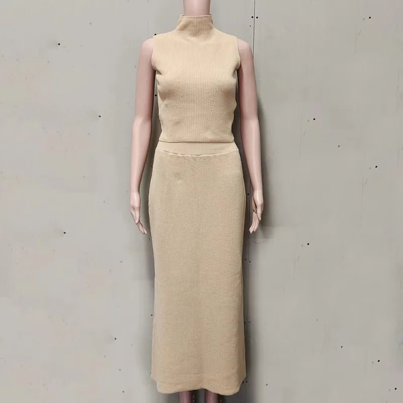 Elegant Two Piece Knit Skirt Set For Women Office - Nalani - UK and AUS Fashion Clothing and Decor