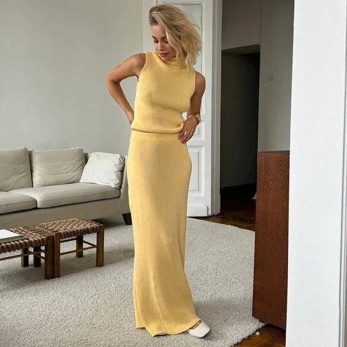 Elegant Two Piece Knit Skirt Set For Women Office - Nalani - UK and AUS Fashion Clothing and Decor