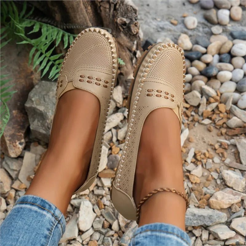 Elodie Faye Lightstep Loafers Soft PU Leather Upper Cushioned Insole - Nalani - Fashion Clothing and Decor