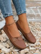 Elodie Faye Lightstep Loafers Soft PU Leather Upper Cushioned Insole - Nalani - Fashion Clothing and Decor