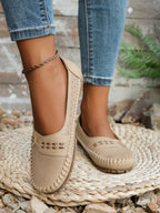Elodie Faye Lightstep Loafers Soft PU Leather Upper Cushioned Insole - Nalani - Fashion Clothing and Decor