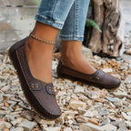 Elodie Faye Lightstep Loafers Soft PU Leather Upper Cushioned Insole - Nalani - Fashion Clothing and Decor