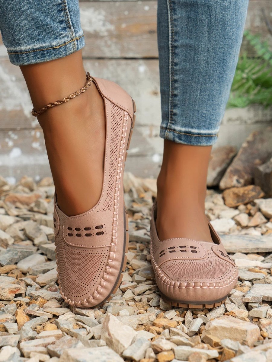 Elodie Faye Lightstep Loafers Soft PU Leather Upper Cushioned Insole - Nalani - Fashion Clothing and Decor