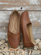 Elodie Faye Lightstep Loafers Soft PU Leather Upper Cushioned Insole - Nalani - Fashion Clothing and Decor