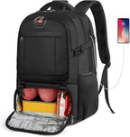 Extra-Large Lunch and Laptop Travel Backpack with USB Charging Port - Nalani - Fashion Clothing and Decor