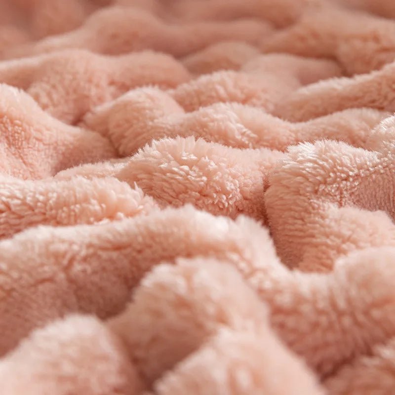 Extra Soft Flannel Blanket – Bubble Texture Plush Throw Blanket for Couch & Bed, Warm Flannel Fleece – PlushBubble - Nalani - Fashion Clothing and Decor