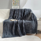 Extra Soft Flannel Blanket – Bubble Texture Plush Throw Blanket for Couch & Bed, Warm Flannel Fleece – PlushBubble - Nalani - Fashion Clothing and Decor