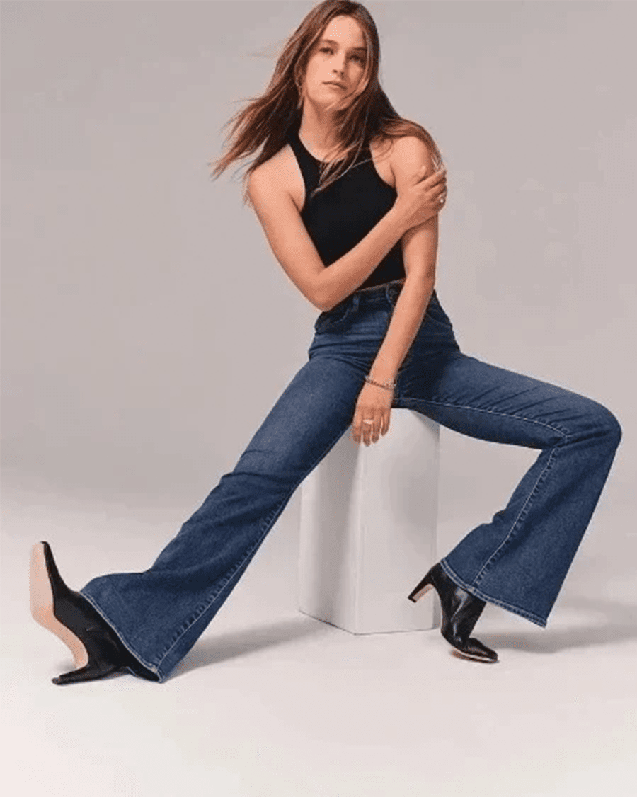 Facolli | Women's flared high - waisted jeans - Nalani - UK Fashion Clothing and Decor