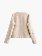 Faux Fleece Teddy Coat O Neck For Autumn And Winter - Nalani - UK Fashion Clothing and Decor