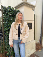 Faux Fleece Teddy Coat O Neck For Autumn And Winter - Nalani - UK Fashion Clothing and Decor