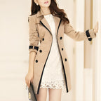 Fedar | Women’s Trench Coat – Slim Fit – Double - Breasted – Knee Length – Structured Fabric - Nalani - UK Fashion Clothing and Decor