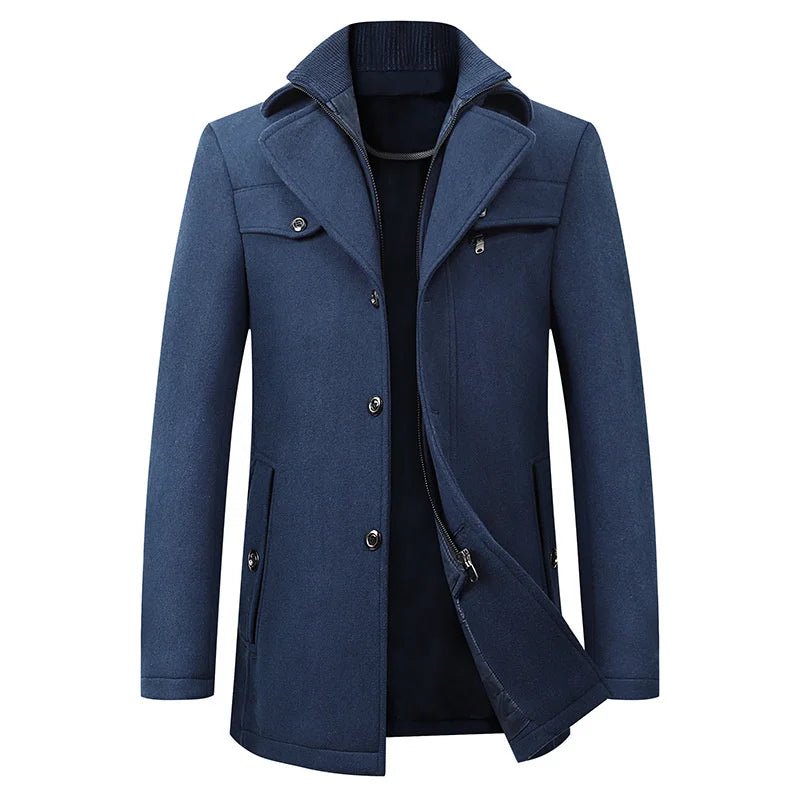 Figueral | Men's Winter Coat | Elegant Stand Collar | Warm & Stylish for Business - Nalani - Fashion Clothing and Decor
