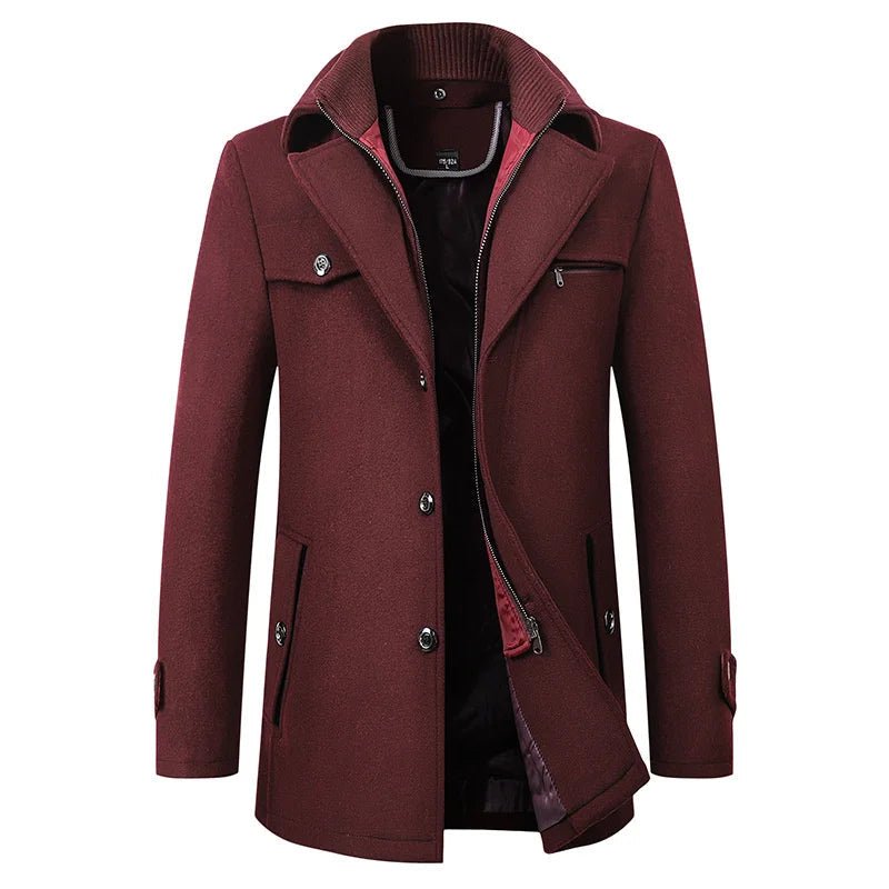 Figueral | Men's Winter Coat | Elegant Stand Collar | Warm & Stylish for Business - Nalani - Fashion Clothing and Decor