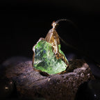 Fine Moldavite Necklace – Green Moldavite Pendant, Handmade with Adjustable Chain – Zahara Lyra - Nalani - Fashion Clothing and Decor