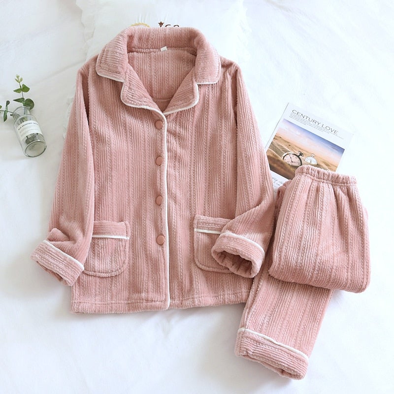 Flannel Pajamas – Finn Cozy & Comfortable Pajama Set for Women & Men, Warm Button-Up PJs, Matching Couples Set – Luna - Nalani - Fashion Clothing and Decor