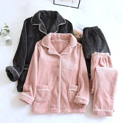 Flannel Pajamas – Finn Cozy & Comfortable Pajama Set for Women & Men, Warm Button-Up PJs, Matching Couples Set – Luna - Nalani - Fashion Clothing and Decor