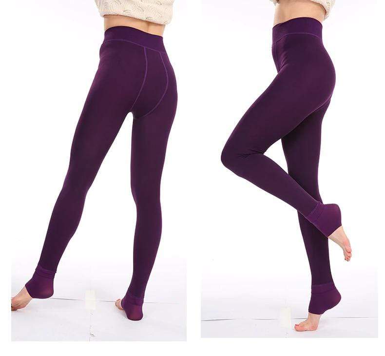 Fleece-Lined Winter Leggings – Women's Thermal Leggings, High Waisted & Warm, 8 Colors, S–XL – Zahara Elsa - Nalani - Fashion Clothing and Decor