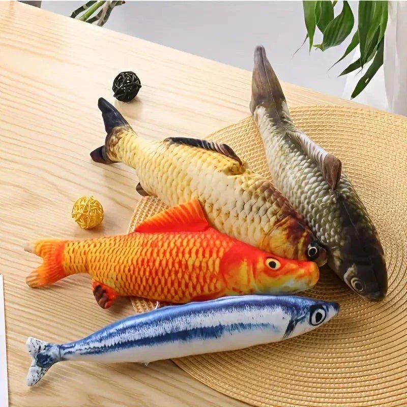 Flopping Fish Cat Toy – 4 Pack Interactive Moving Fish Cat Toys with Motion Sensor, USB Rechargeable - Nalani - Fashion Clothing and Decor