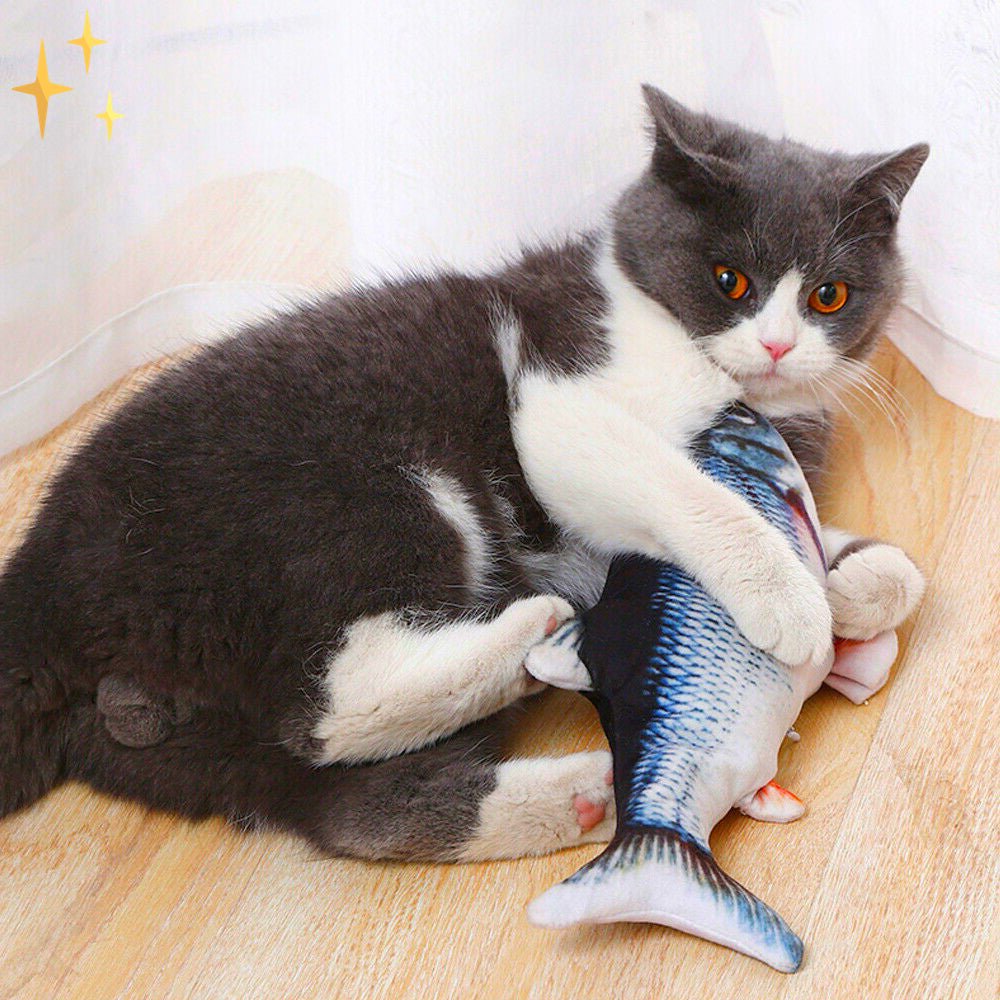 Flopping Fish Cat Toy – 4 Pack Interactive Moving Fish Cat Toys with Motion Sensor, USB Rechargeable - Nalani - Fashion Clothing and Decor