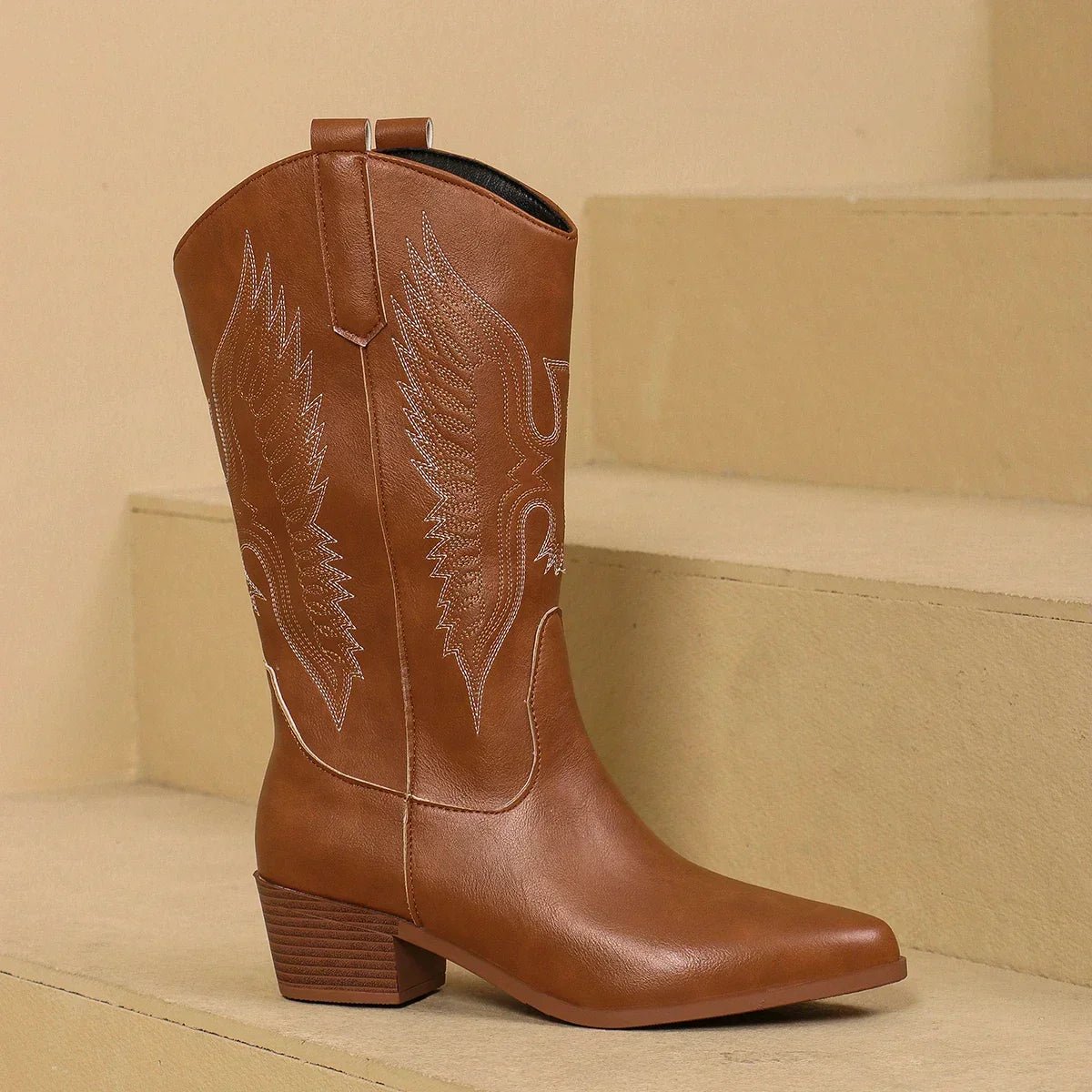 Flōre | Women's Embroidered Pointed Toe Boots - Cowgirl Boot - Nalani - Fashion Clothing and Decor