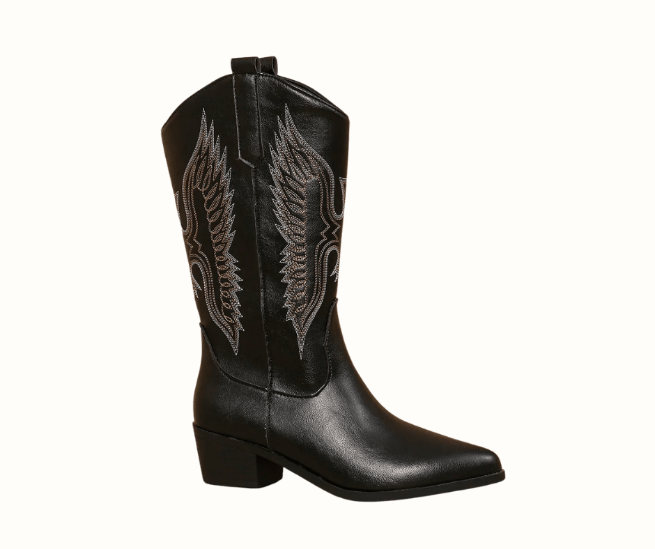 Flōre | Women's Embroidered Pointed Toe Boots - Cowgirl Boot - Nalani - Fashion Clothing and Decor