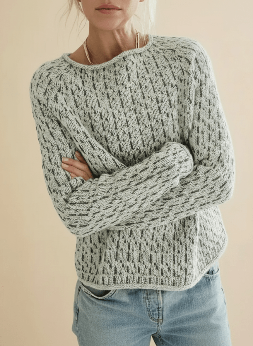 Flōre | Women's Raglan Sleeve Knit Sweater - Crewneck Top - Nalani - Fashion Clothing and Decor