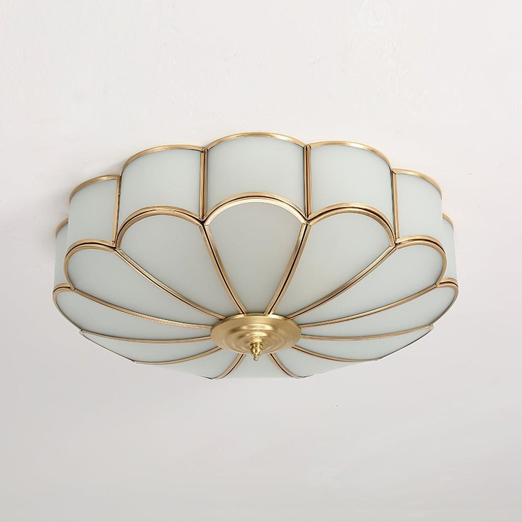 Flower Shape Glass Recessed Ceiling Light With Frosted Glow - Nalani - UK Fashion Clothing and Decor
