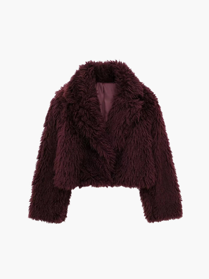 Fluffy Fur Coat With Long Loose Sleeves For Autumn Winter - Nalani - UK Fashion Clothing and Decor