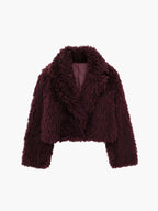 Fluffy Fur Coat With Long Loose Sleeves For Autumn Winter - Nalani - UK Fashion Clothing and Decor