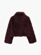 Fluffy Fur Coat With Long Loose Sleeves For Autumn Winter - Nalani - UK Fashion Clothing and Decor
