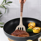 Food-Safe Silicone Kitchen Tools with Wooden Handle – 10-Piece Silicone Cooking Utensil Set – KitchenElegance - Nalani - Fashion Clothing and Decor