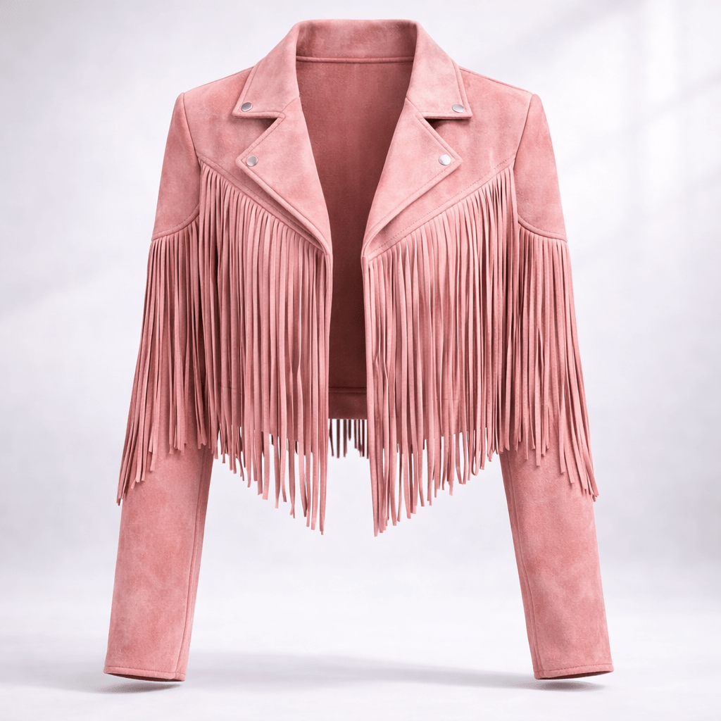 Fringe Suede Cropped Jacket for Women – Western Fringe Jacket, Boho Cropped Jacket, 5 Colours, S–XL – Tara Williams - Nalani - Fashion Clothing and Decor