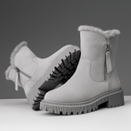 Fur Trim Lug Sole Ankle Boots For Casual Comfort Everyday - Nalani - UK and AUS Fashion Clothing and Decor