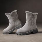 Fur Trim Lug Sole Ankle Boots For Casual Comfort Everyday - Nalani - UK and AUS Fashion Clothing and Decor
