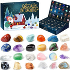 Gemstone Advent Calendar – 24 Natural Crystals & Stones for the Christmas Countdown, Rock Collection Gift, 2 Styles - Nalani - Fashion Clothing and Decor
