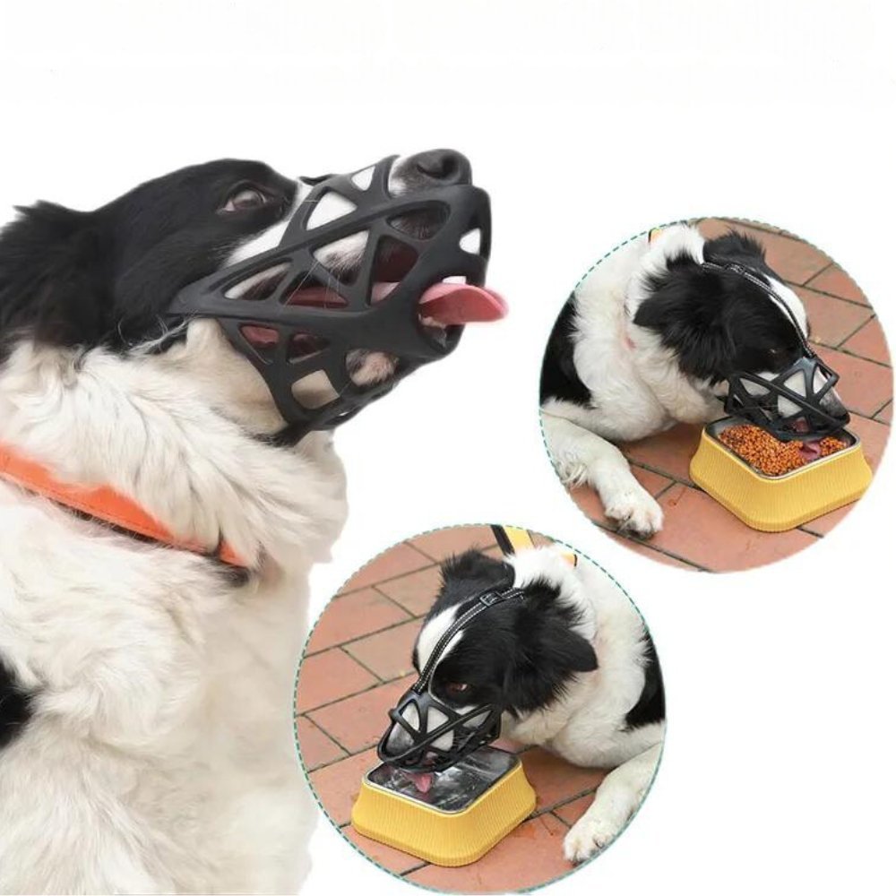 Gentle Dog Muzzle for Safe Everyday Situations - Soft Breathable Mesh Anti-Biting & Chewing Muzzle with Adjustable Straps for Panting & Drinking - Nalani - Fashion Clothing and Decor