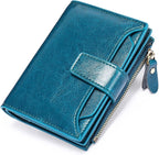 Genuine Leather RFID Wallet - Compact Bifold with Coin Pocket - Nalani - Fashion Clothing and Decor