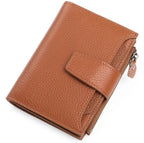 Genuine Leather RFID Wallet - Compact Bifold with Coin Pocket - Nalani - Fashion Clothing and Decor