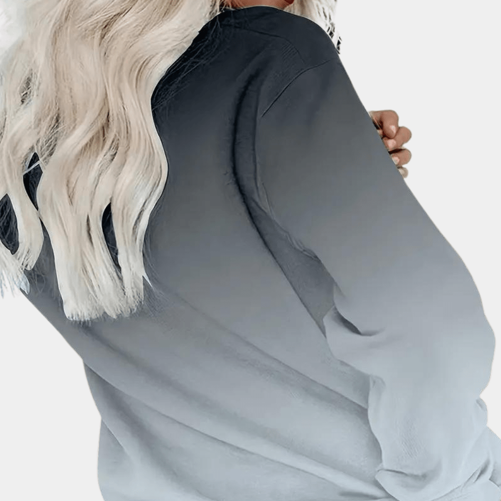 Gradient Pattern Women's Sweatshirt - Stylish, Lightweight, All - Season Breathable Design - Nalani - UK Fashion Clothing and Decor