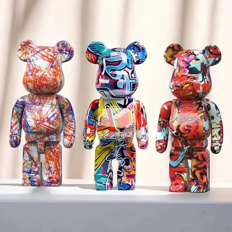 Graffiti Bear Figurine 10 Inch Abstract Animal Home Decor Storage Jar - Nalani - Fashion Clothing and Decor