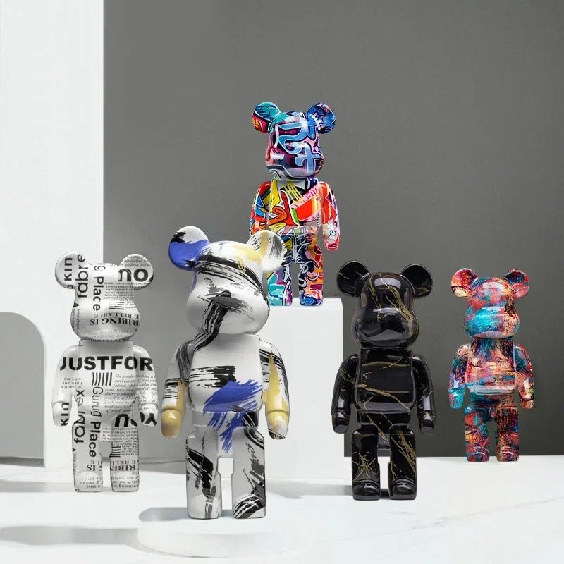 Graffiti Bear Figurine 10 Inch Abstract Animal Home Decor Storage Jar - Nalani - Fashion Clothing and Decor