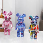 Graffiti Bear Figurine 10 Inch Abstract Animal Home Decor Storage Jar - Nalani - Fashion Clothing and Decor