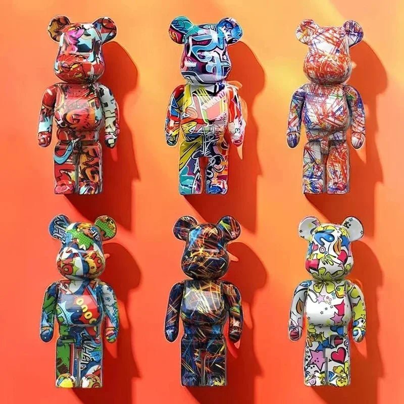 Graffiti Bear Figurine 10 Inch Abstract Animal Home Decor Storage Jar - Nalani - Fashion Clothing and Decor