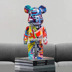 Graffiti Bear Figurine 10 Inch Abstract Animal Home Decor Storage Jar - Nalani - Fashion Clothing and Decor